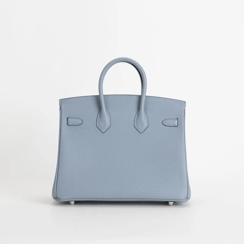 BIRKIN 25 TOGO LEATHER BLEU LIN WITH PALLADIUM HARDWARE (PHW) - 3