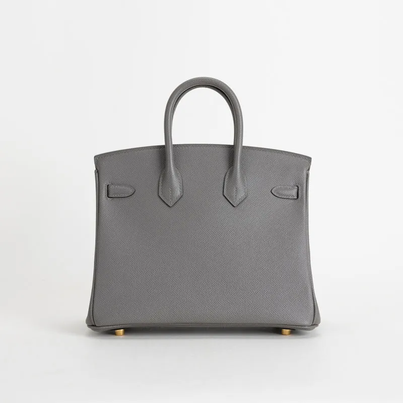 BIRKIN 25 EPSOM LEATHER GRIS MEYER WITH GOLD HARDWARE (GHW) - 3