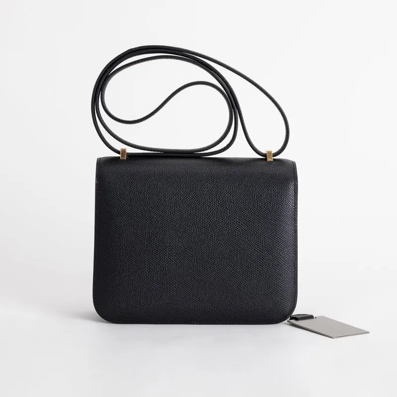 CONSTANCE 18 (MINI) EPSOM LEATHER NOIR (BLACK) WITH GOLD HARDWARE (GHW) - 2