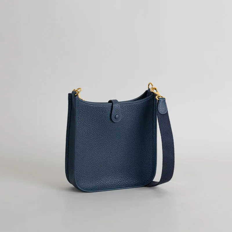 MINI EVELYNE (TPM) CLEMENCE LEATHER BLEU SAPHIRE WITH GOLD HARDWARE (GHW) - 3