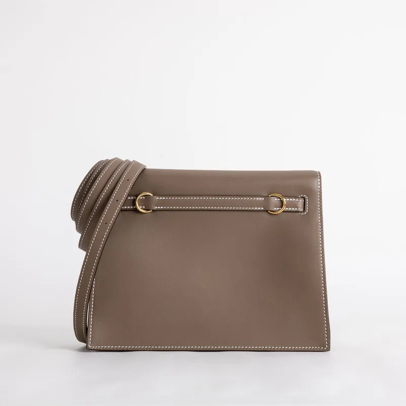 KELLY DANSE SWIFT LEATHER ETOUPE WITH GOLD HARDWARE (GHW) - 3