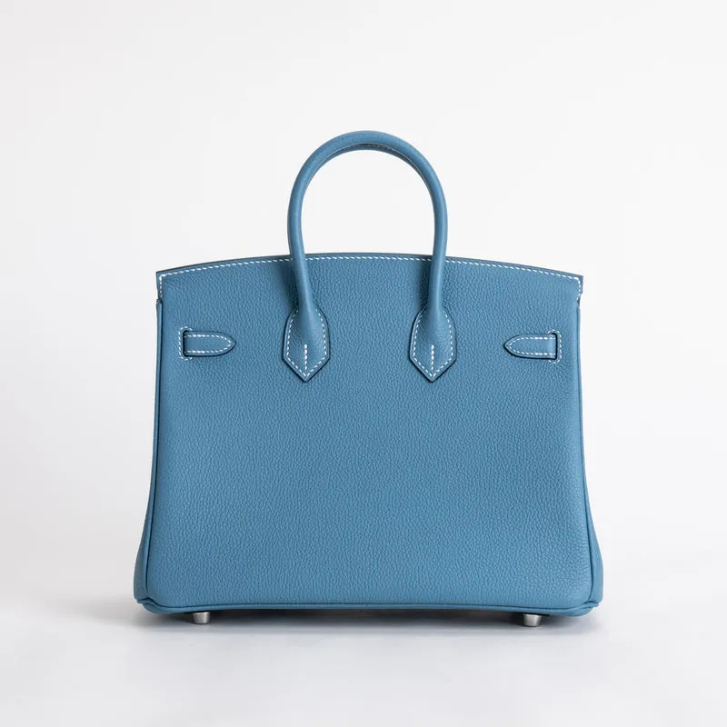 BIRKIN 25 TOGO LEATHER BLEU JEAN WITH PALLADIUM HARDWARE (PHW) - 3