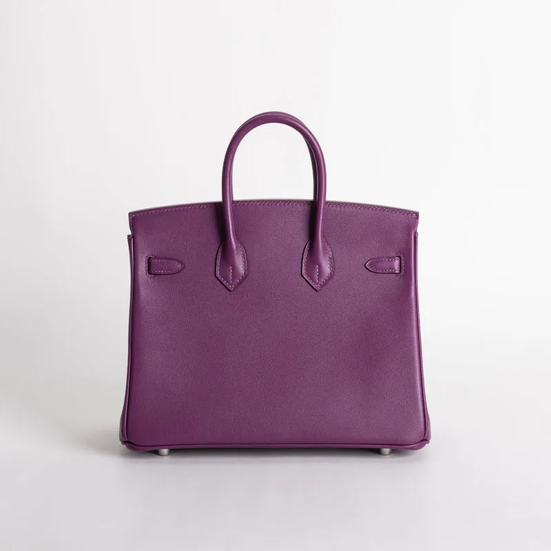 BIRKIN 25 SWIFT LEATHER ANEMONE WITH PALLADIUM HARDWARE (PHW) - 2