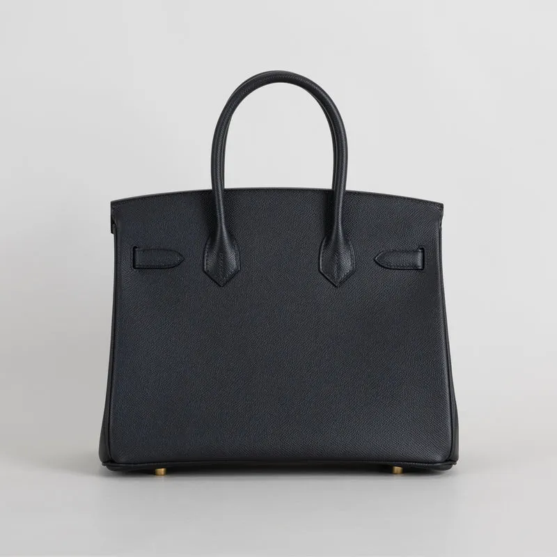 BIRKIN 30 EPSOM LEATHER NOIR (BLACK) WITH GOLD HARDWARE (GHW) - 4