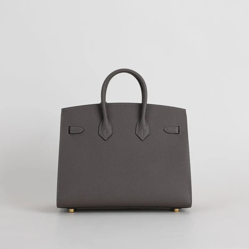 BIRKIN 25 EPSOM LEATHER (SELLIER SHAPE) ETAIN WITH GOLD HARDWARE (GHW) - 3