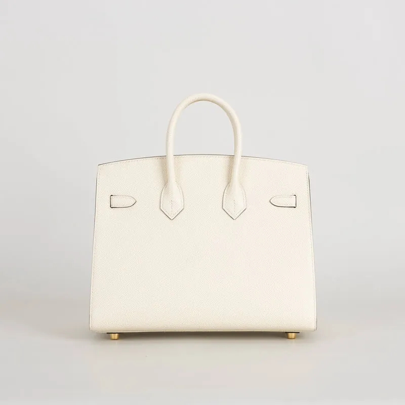BIRKIN 25 EPSOM LEATHER (SELLIER SHAPE) NATA WITH GOLD HARDWARE (GHW) - 3