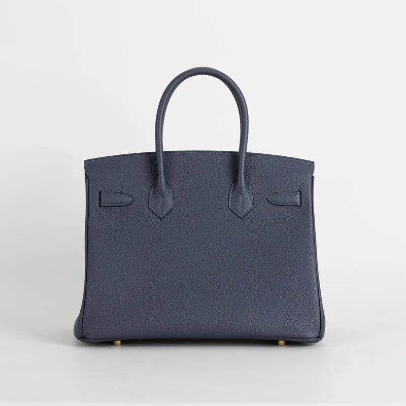 BIRKIN 30 TOGO LEATHER BLEU NUIT WITH GOLD HARDWARE (GHW) - 3