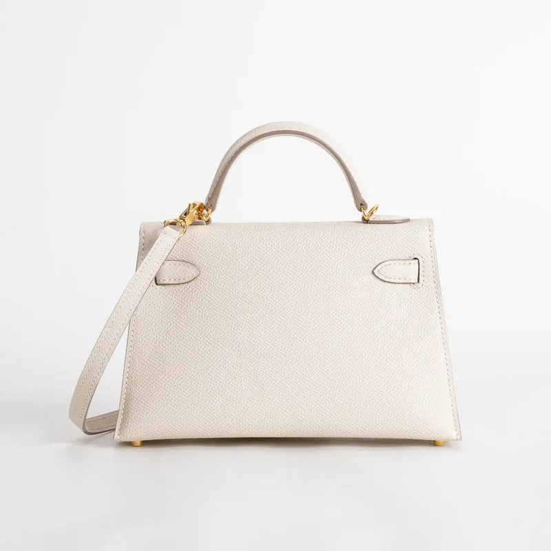 MINI KELLY II (20) EPSOM LEATHER CRAIE WITH GOLD HARDWARE (GHW) - 2