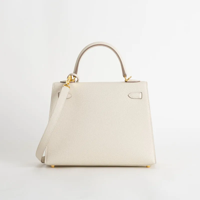 KELLY 25 EPSOM LEATHER CRAIE WITH GOLD HARDWARE (GHW) - 3