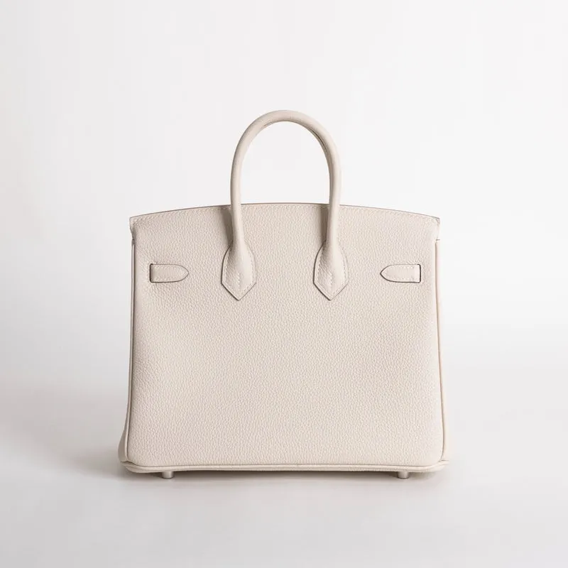 BIRKIN 25 TOGO LEATHER CRAIE WITH PALLADIUM HARDWARE (PHW) - 2
