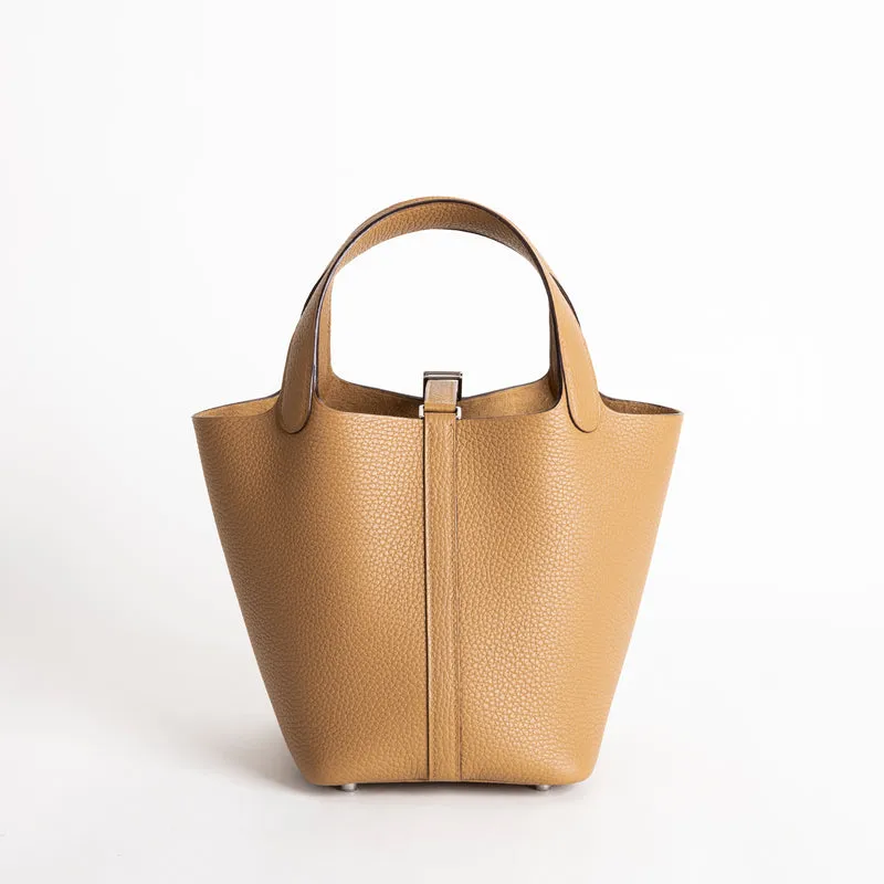 PICOTIN 18 LOCK CLEMENCE LEATHER BISCUIT WITH PALLADIUM HARDWARE (PHW) - 2