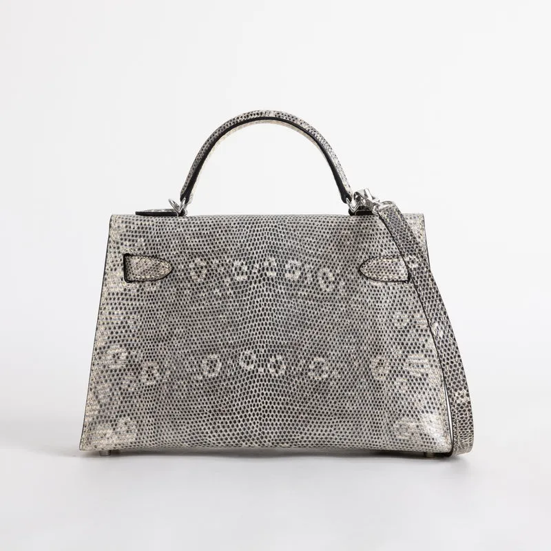 MINI KELLY II (20) OMBRE LIZARD LEATHER WITH PALLADIUM HARDWARE (PHW) - 2