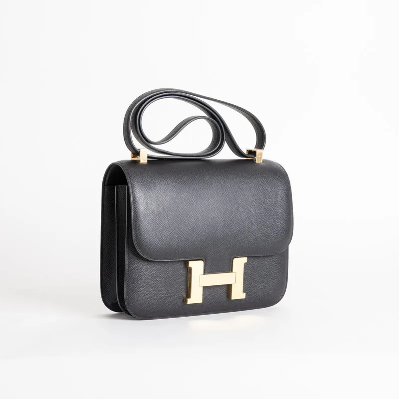 CONSTANCE 24 EPSOM LEATHER NOIR (BLACK) WITH GOLD HARDWARE (GHW) - 3