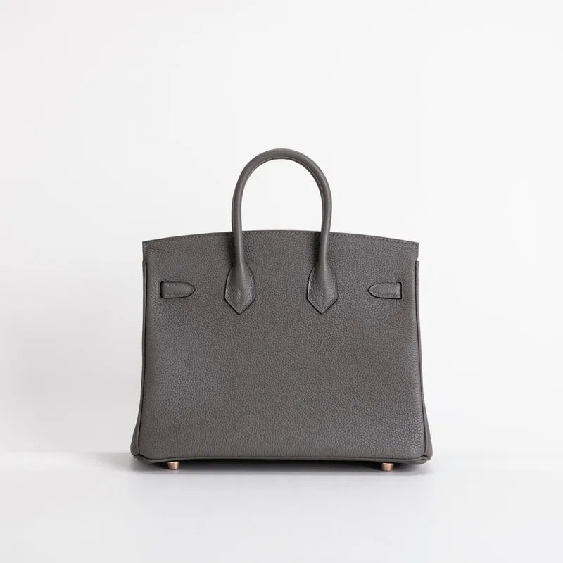 BIRKIN 25 TOGO LEATHER ETAIN WITH ROSE GOLD HARDWARE (RGHW) - 2