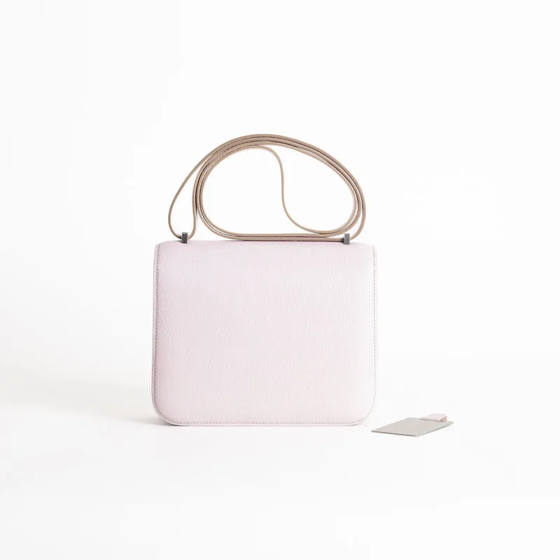 CONSTANCE 18 (MINI) CHEVRE LEATHER ROSE SAKURA WITH PALLADIUM HARDWARE (PHW) - 3