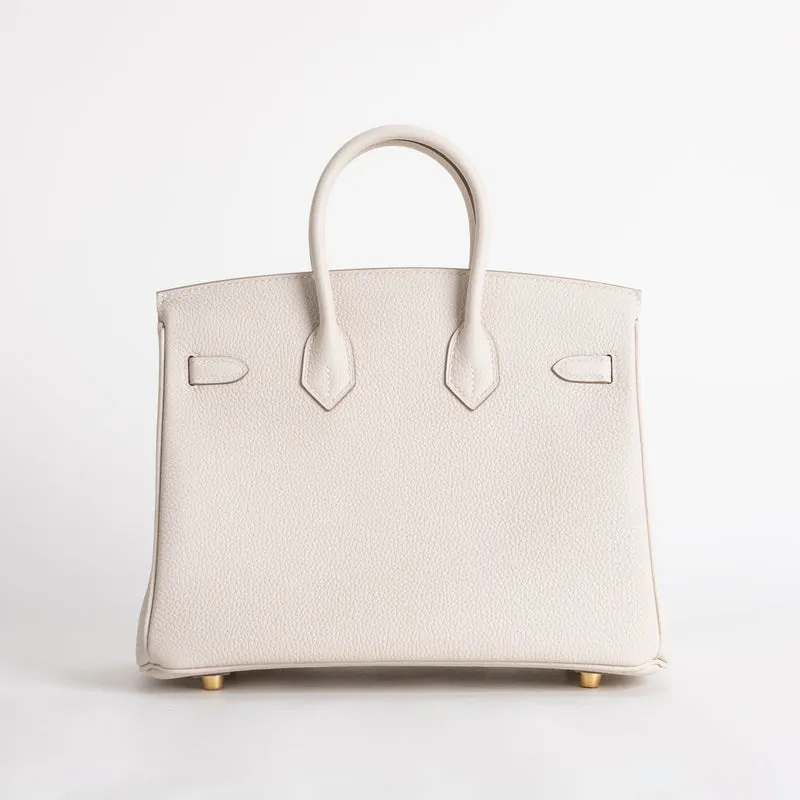 BIRKIN 25 TOGO LEATHER CRAIE WITH GOLD HARDWARE (GHW) - 3