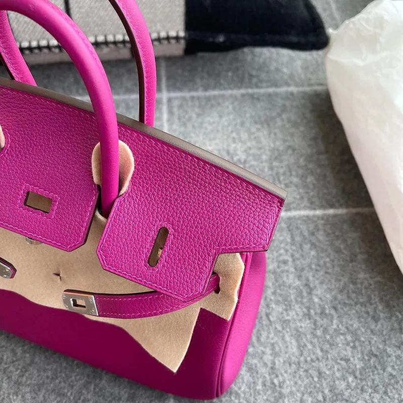 BIRKIN 25 TOGO LEATHER ROSE POURPRE EITH PALLADIUM HARDWARE (PHW) - 3