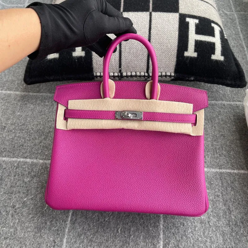 BIRKIN 25 TOGO LEATHER ROSE POURPRE EITH PALLADIUM HARDWARE (PHW) - 1