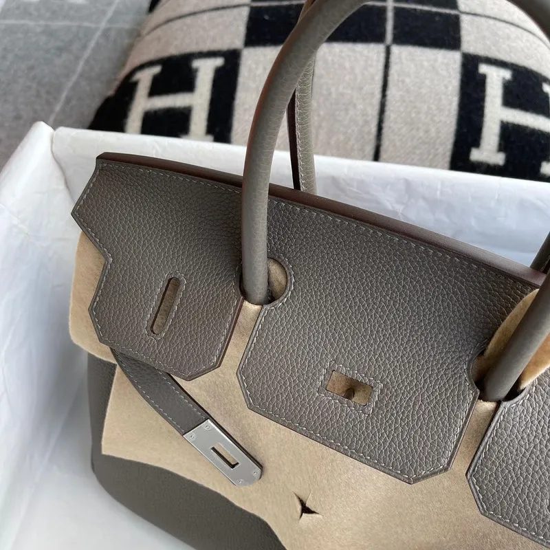 BIRKIN 30 TOGO LEATHER ETAIN WITH PALLADIUM HARDWARE (PHW) - 4