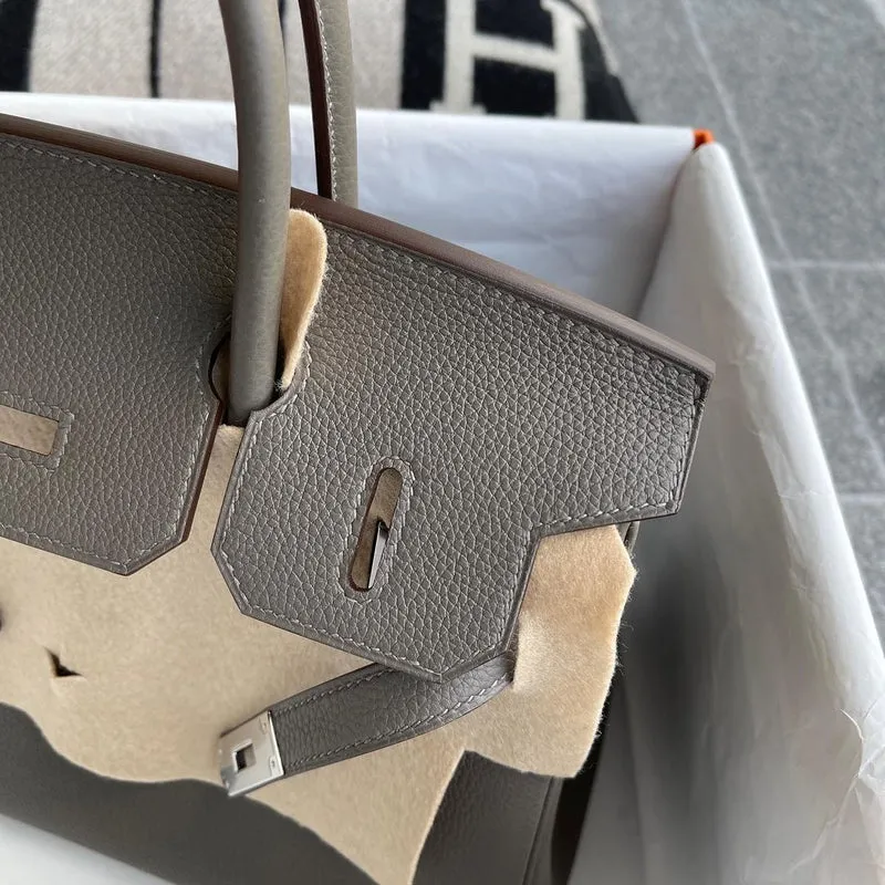 BIRKIN 30 TOGO LEATHER ETAIN WITH PALLADIUM HARDWARE (PHW) - 5