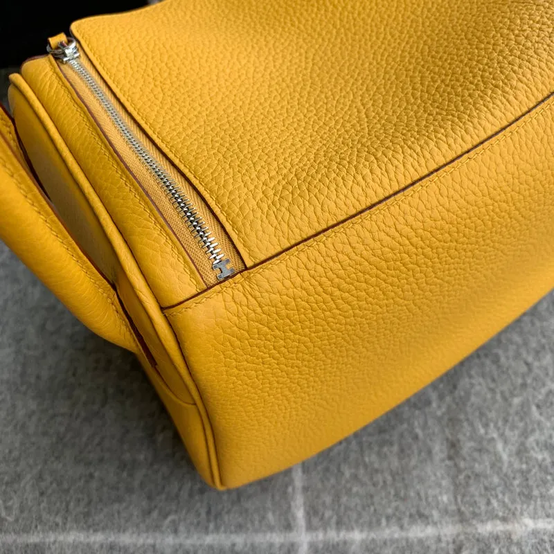 LINDY 26 CLEMENCE LEATHER JAUNE AMBRE WITH PALLADIUM HARDWARE (PHW) - 6
