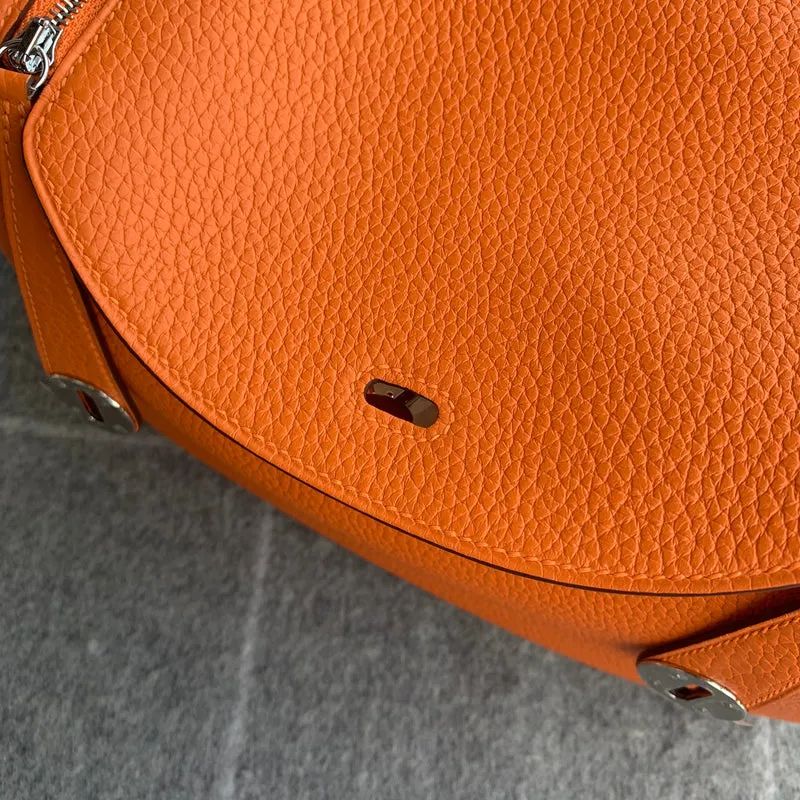 LINDY 26 CLEMENCE LEATHER ORANGE WITH PALLADIUM HARDWARE (PHW) - 6