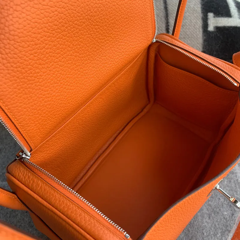 LINDY 26 CLEMENCE LEATHER ORANGE WITH PALLADIUM HARDWARE (PHW) - 8
