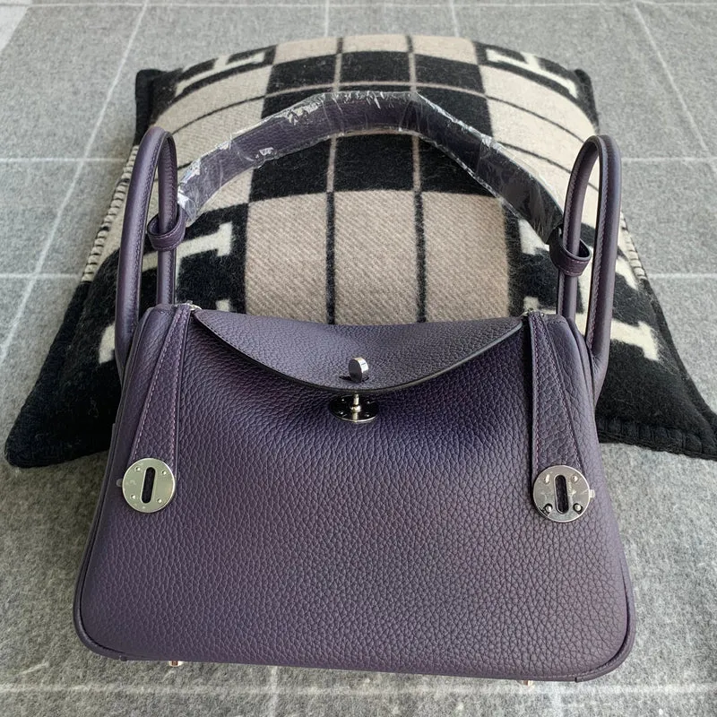 LINDY 26 CLEMENCE LEATHER RAISIN WITH PALLADIUM HARDWARE (PHW) - 2