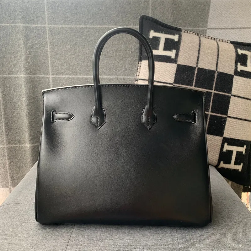 BIRKIN 35 SO BLACK BOX CALF LEATHER WITH PVD BLACK HARDWARE (LIMITED) - 3