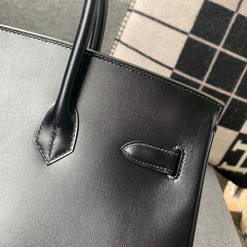 BIRKIN 35 SO BLACK BOX CALF LEATHER WITH PVD BLACK HARDWARE (LIMITED) - 6