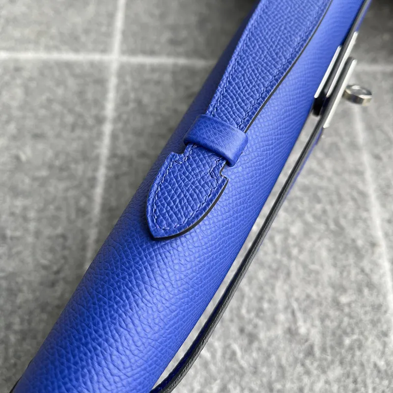 KELLY CUT EPSOM LEATHER BLEU ELECTRIC WITH PALLADIUM HARDWARE (PHW) - 4