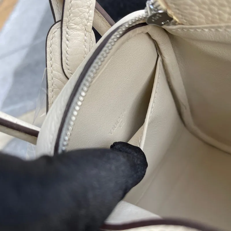 MINI LINDY 20 CLEMENCE LEATHER NATA WITH PALLADIUM HARDWARE (PHW) - 4