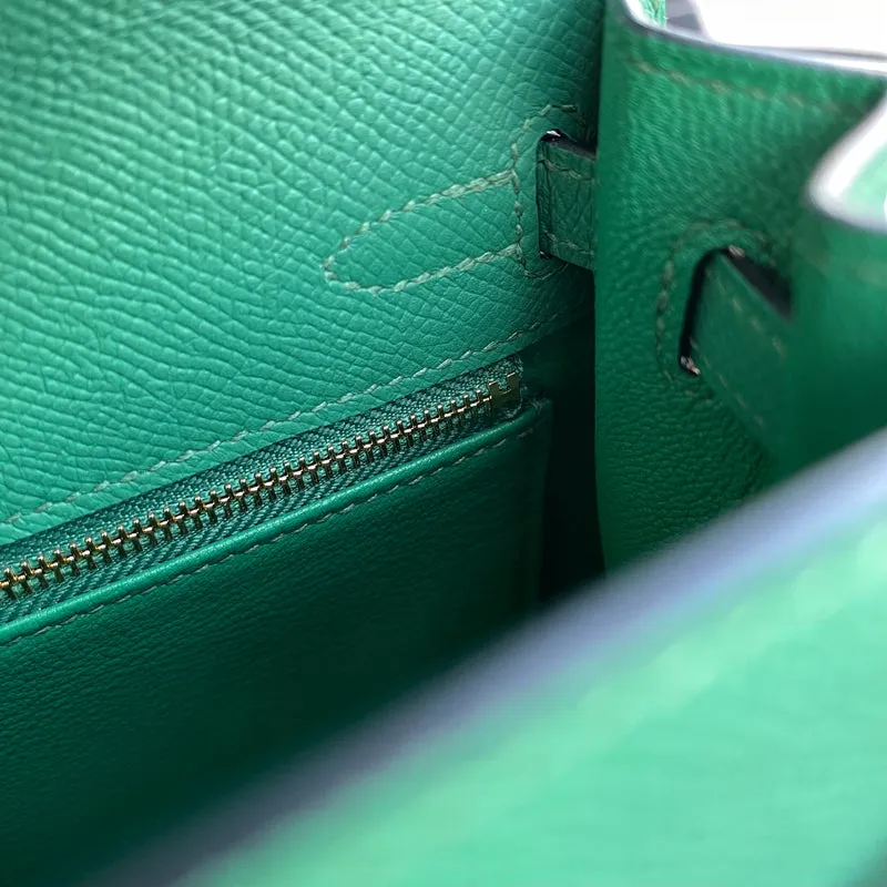 KELLY 25 EPSOM LEATHER MALACHIT WITH GOLD HARDWARE (GHW) - 5