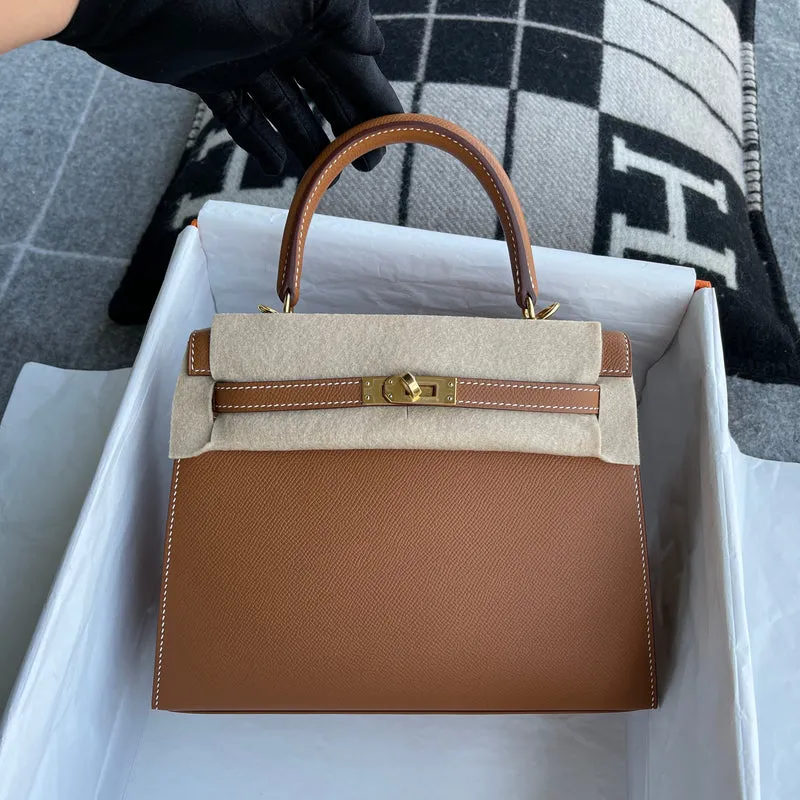 KELLY 25 EPSOM LEATHER GOLD WITH GOLD HARDWARE (GHW) - 2