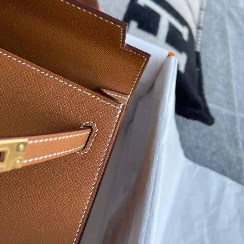 KELLY 25 EPSOM LEATHER GOLD WITH GOLD HARDWARE (GHW) - 5