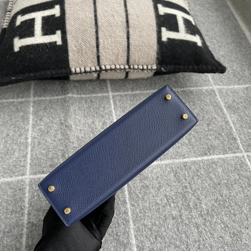 MINI KELLY II (20) EPSOM LEATHER BLEU ENCRE WITH GOLD HARDWARE (GHW) - 9