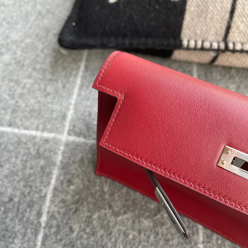 KELLY DANSE SWIFT LEATHER ROUGE GRENAT WITH PALLADIUM HARDWARE (PHW) - 3