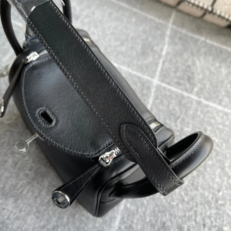 MINI LINDY 20 SWIFT LEATHER NOIR (BLACK) WITH PALLADIUM HARDWARE (PHW) - 6