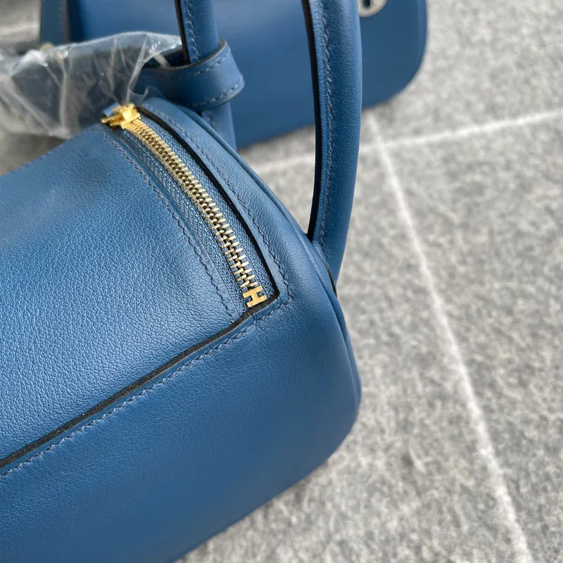 MINI LINDY 20 SWIFT LEATHER BLEU FRANCE WITH GOLD HARDWARE (GHW) - 5