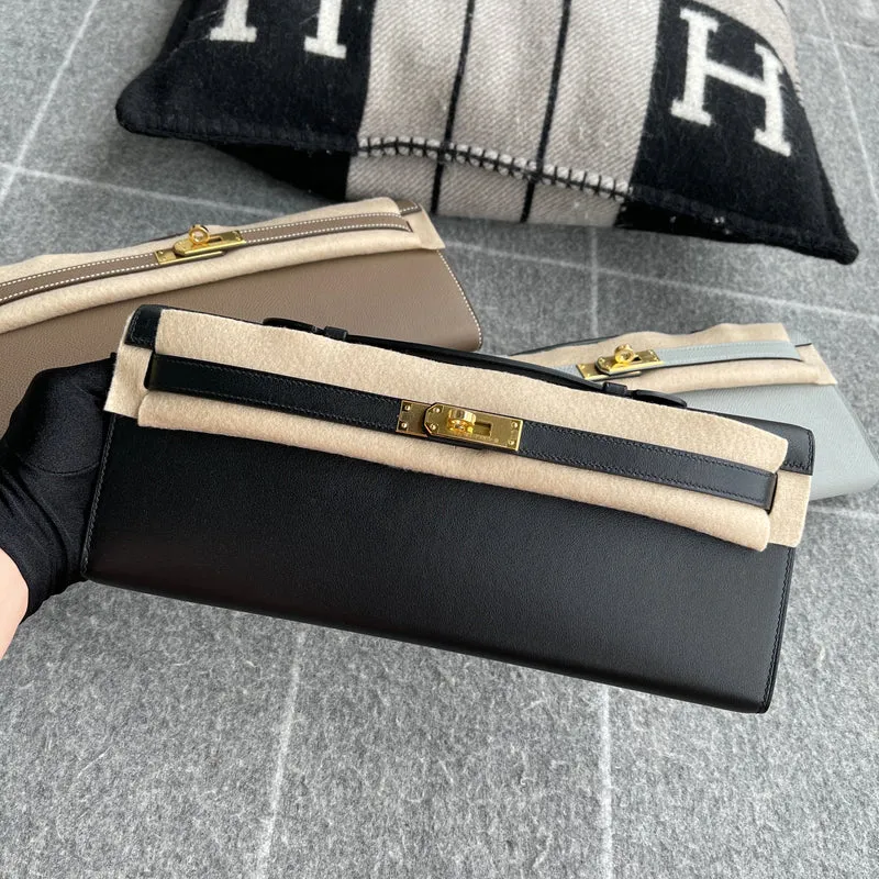 KELLY CUT SWIFT LEATHER NOIR (BLACK) WITH GOLD HARDWARE (GHW) - 2