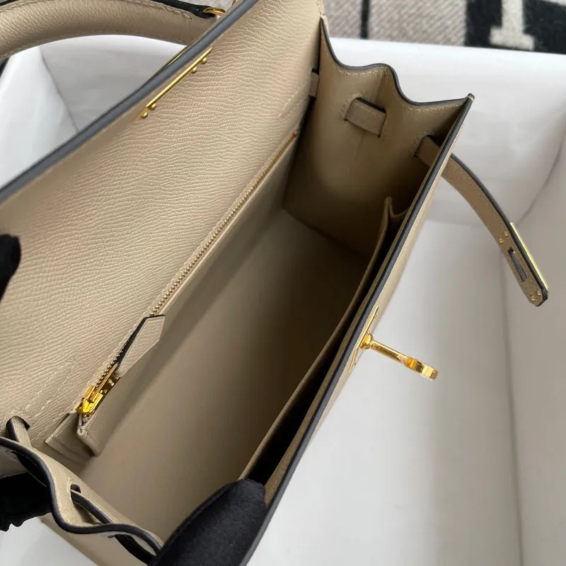 KELLY 25 EPSOM LEATHER TRENCH WITH GOLD HARDWARE (GHW) - 4