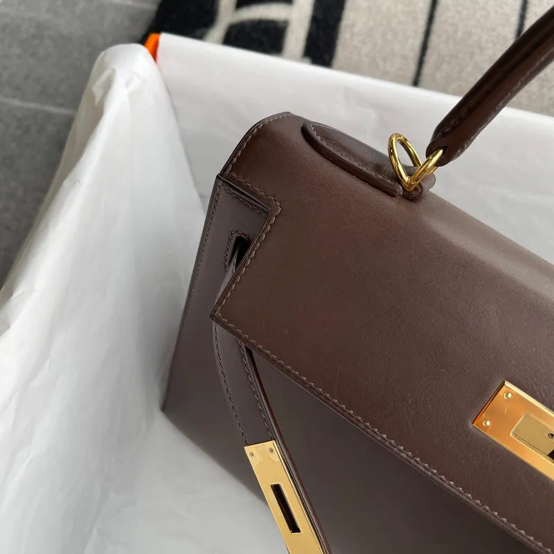 KELLY 28 ROUGE SELLIER BOX CALF LEATHER WITH GOLD HARDWARE (GHW) - 5