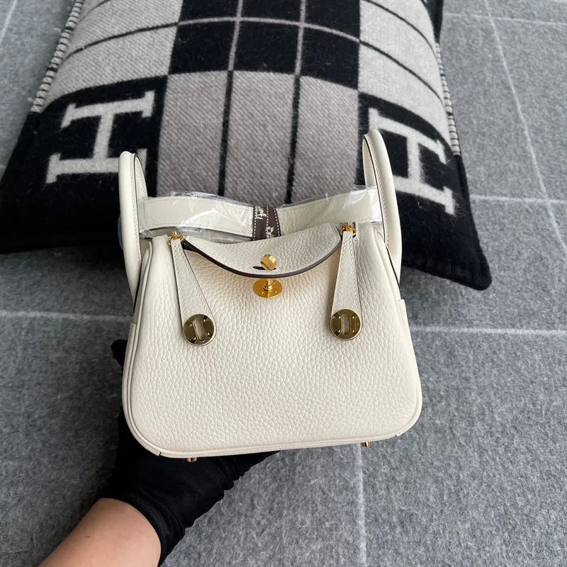 MINI LINDY 20 CLEMENCE LEATHER NATA WITH GOLD HARDWARE (GHW) - 2