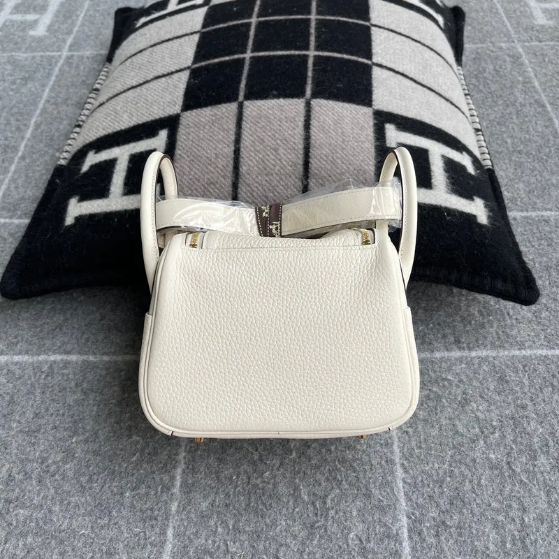 MINI LINDY 20 CLEMENCE LEATHER NATA WITH GOLD HARDWARE (GHW) - 4