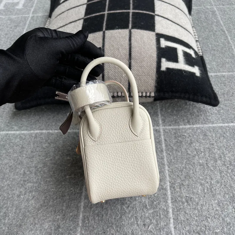 MINI LINDY 20 CLEMENCE LEATHER NATA WITH GOLD HARDWARE (GHW) - 9