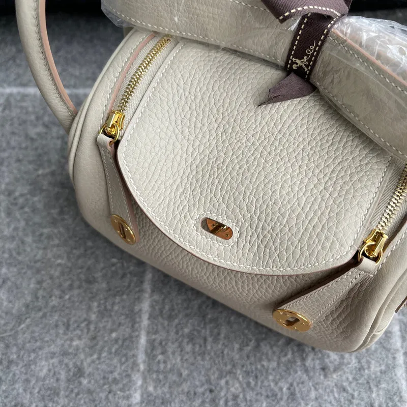 MINI LINDY 20 CLEMENCE LEATHER NATA WITH GOLD HARDWARE (GHW) - 10