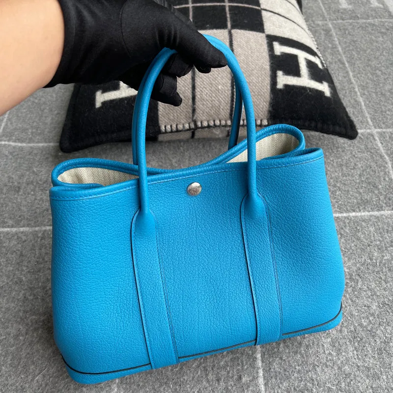 GARDEN PARTY 30 NEGONDA LEATHER BLEU ZANZIBAR WITH PALLADIUM HARDWARE (PHW) - 2
