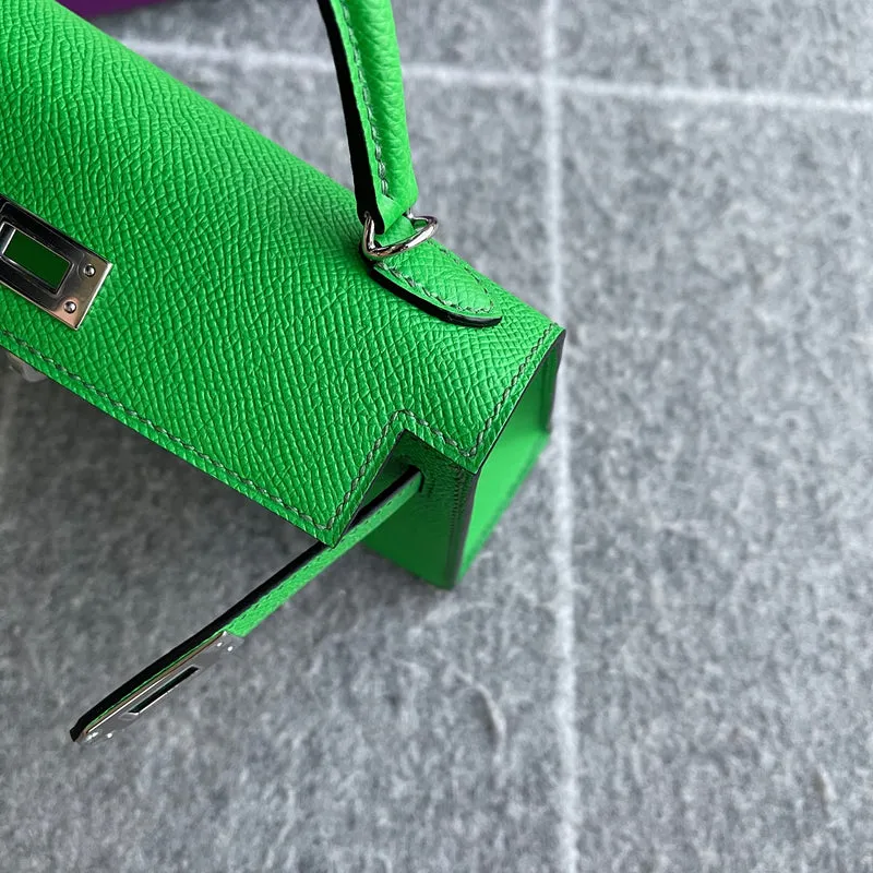 MINI KELLY II (20) EPSOM LEATHER BAMBOO WITH PALLADIUM HARDWARE (PHW) - 3