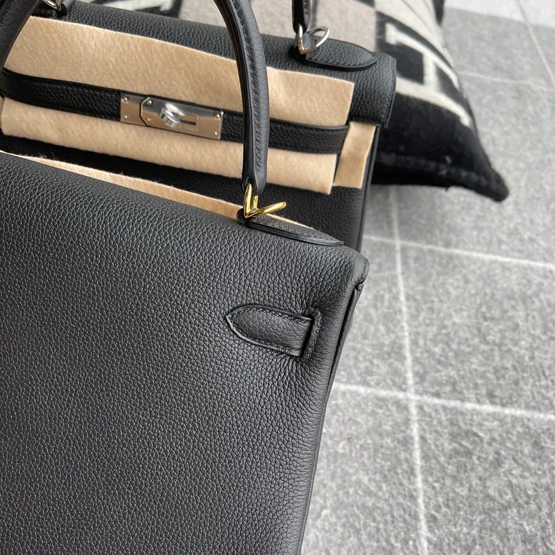 KELLY 28 TOGO LEATHER NOIR (BLACK) WITH GOLD HARDWARE (GHW) - 5