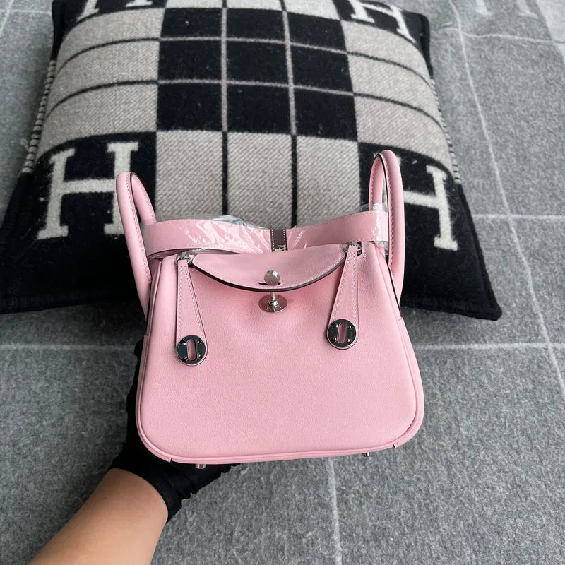 MINI LINDY 20 SWIFT LEATHER ROSE SAKURA WITH PALLADIUM HARDWARE (PHW) - 3